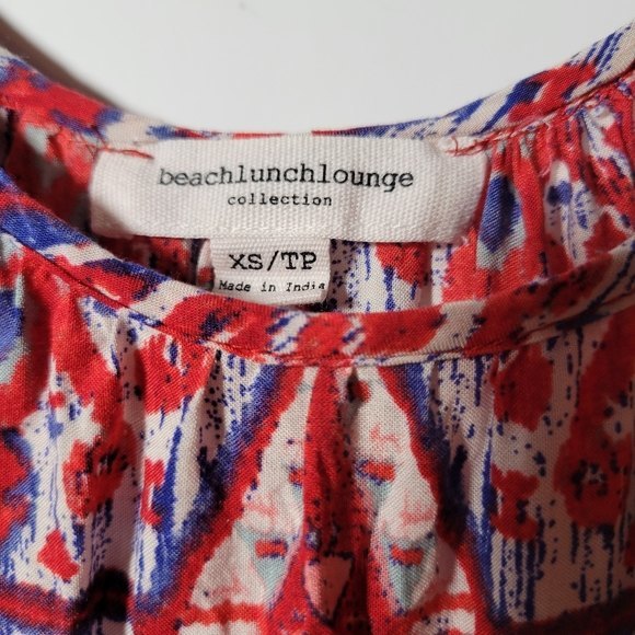 Womens Beachlunchlounge Peep shoulder Peasant top Size XS - Picture 5 of 12